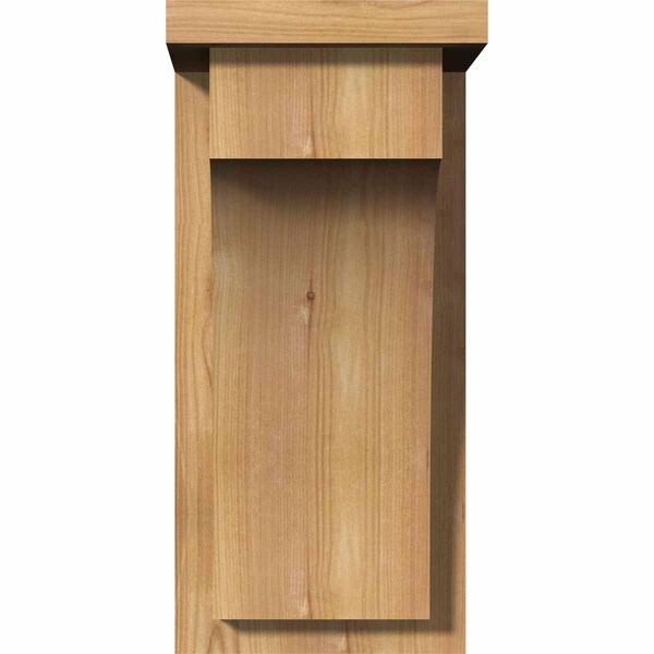 Huntington Smooth Corbel W/Backplate, Western Red Cedar, 7 1/2W X 8D X 16H